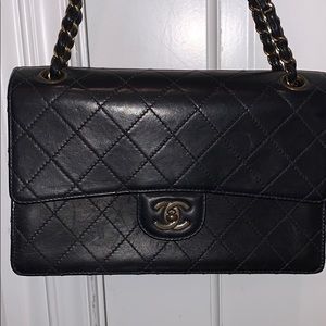 Chanel Calfskin Diamond Stitch Flap Bag